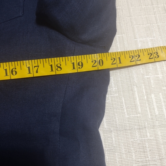Lauren Ralph Lauren 100% Linen 2-Two Button Summer Suit Jacket Coat Navy Men 36S - Picture 9 of 10